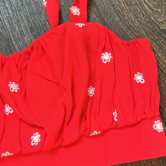 For Love & Lemons Floral Embroidered Crop Top - Picture 4 of 7